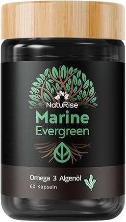 NatuRise® Omega 3 Vegan – Algenöl - 804mg DHA & EPA – Hochdosiert – 60 Kapseln - Neue Rezeptur - Laborgeprüft – Triglycerid-Form – Ohne Carrageen – UV-Glas