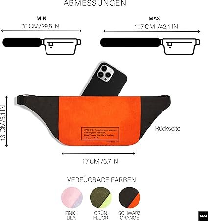 TOCA EMF-Schutz Bauchtasche – Faraday-Gürtel gegen Strahlung für unterwegs – Bild 3
