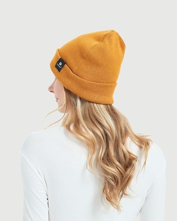 Radia Smart® EMF Protection Winter Beanie 5G RF Shielding WiFi Protection Brain Coat Grey/Yellow (US, Alpha, One Size, Medium, Yellow), gelb, M/Einheitsgröße – Bild 4