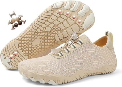 Zureto Erdungsschuhe mit Kupfer, Kupfer-Wander-Barfußschuhe Damen Herren wasserdichter Rutschfester Komfort-Wanderschuh
