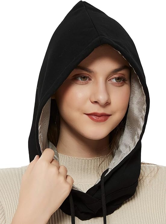 Radia Smart® EMF Hood Mütze 5G Blocker RF Abschirmung WiFi Strahlungsschutz Brain Coat Schwarz