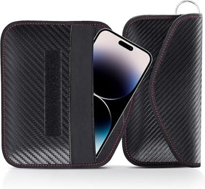 lanpard Autoschlüssel Faraday Bag 2X Groß Tasche Hülle Keyless RFID, Funk Schlüssel Blocker, Keyless Go Schutz, Autoschlüssel Schutz