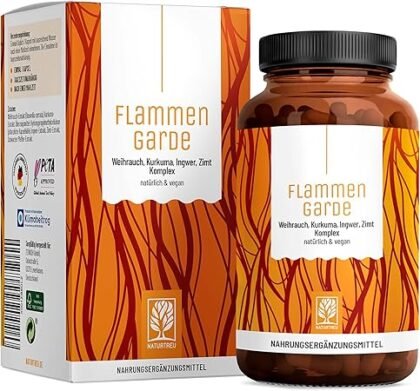 Weihrauch Kurkuma Ingwer Kapseln Hochdosiert - 196,1 mg Boswelliasäure, 133,3 mg Curcumin, Zimt, Gingerol & Piperin - Ohne chemische Entzündungshemmer oder Gelenkkapseln