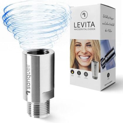 Wasserwirbler Levita aus Edelstahl | levitiertes Wasser zuhause | vitales, genussvolles Trinkwasser durch Mikro-Levitation